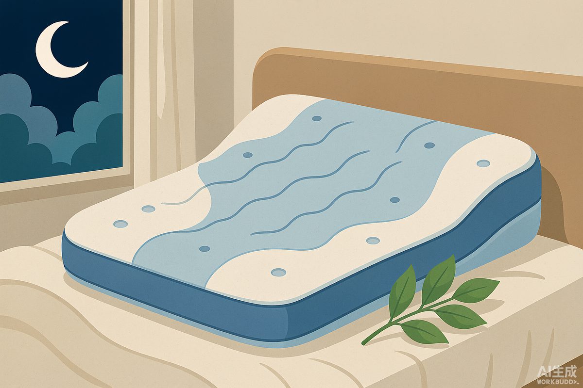 Cool breathable mattress pad on a tidy bed